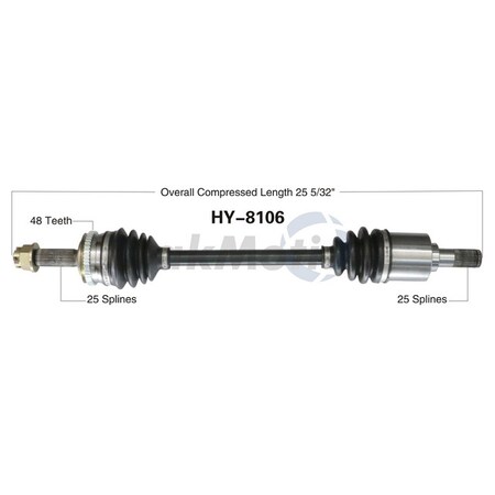 Surtrack Axle Cv Axle Shaft, Hy-8106 HY-8106